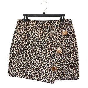 River Island Women's Leopard Print Mini Skirt. Size US 8. UK 12